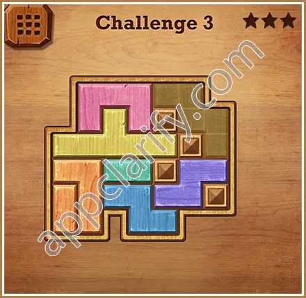 Wood Block Puzzle Challenge Level 3 Solution