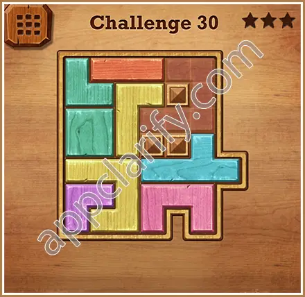 Wood Block Puzzle Challenge Level 30 Solution