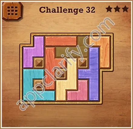 Wood Block Puzzle Challenge Level 32 Solution
