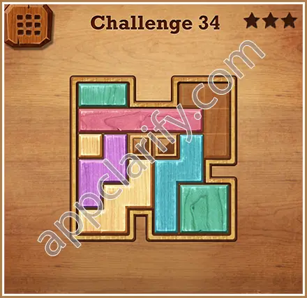 Wood Block Puzzle Challenge Level 34 Solution