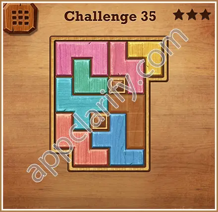 Wood Block Puzzle Challenge Level 35 Solution