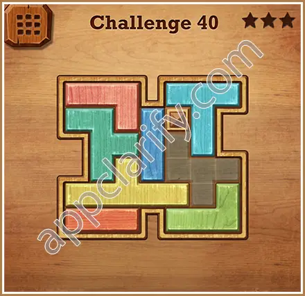 Wood Block Puzzle Challenge Level 40 Solution