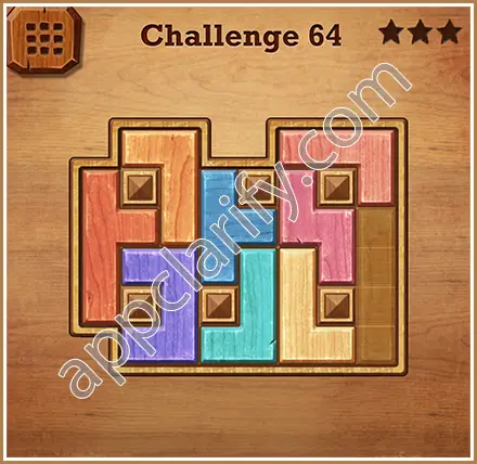 Wood Block Puzzle Challenge Level 64 Solution