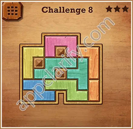 Wood Block Puzzle Challenge Level 8 Solution