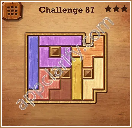 Wood Block Puzzle Challenge Level 87 Solution
