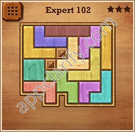 Wood Block Puzzle Expert Level 102 Solution