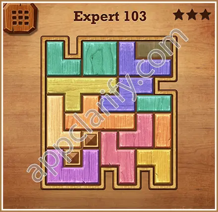 Wood Block Puzzle Expert Level 103 Solution