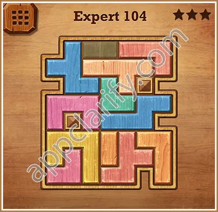 Wood Block Puzzle Expert Level 104 Solution
