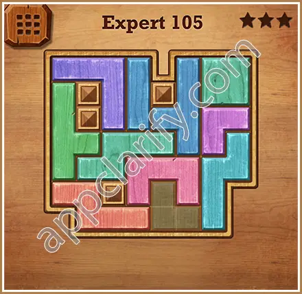 Wood Block Puzzle Expert Level 105 Solution