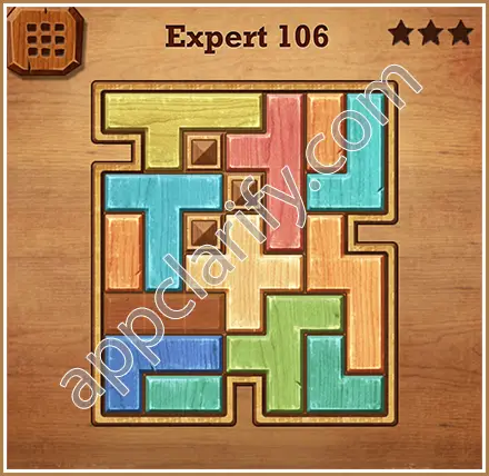 Wood Block Puzzle Expert Level 106 Solution