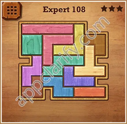 Wood Block Puzzle Expert Level 108 Solution