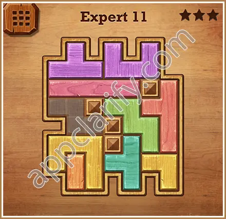 Wood Block Puzzle Expert Level 11 Solution