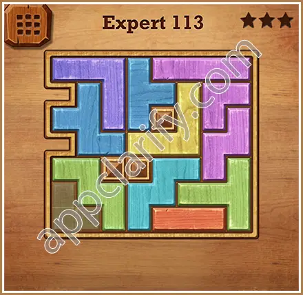 Wood Block Puzzle Expert Level 113 Solution