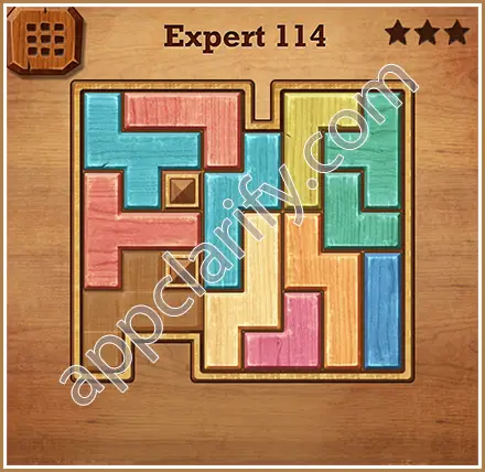 Wood Block Puzzle Expert Level 114 Solution