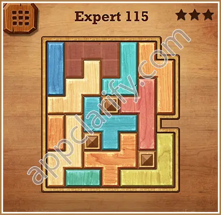 Wood Block Puzzle Expert Level 115 Solution