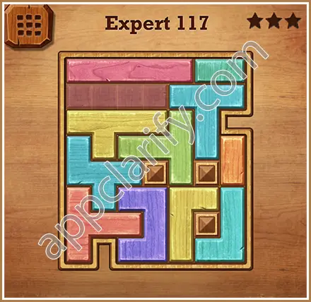 Wood Block Puzzle Expert Level 117 Solution