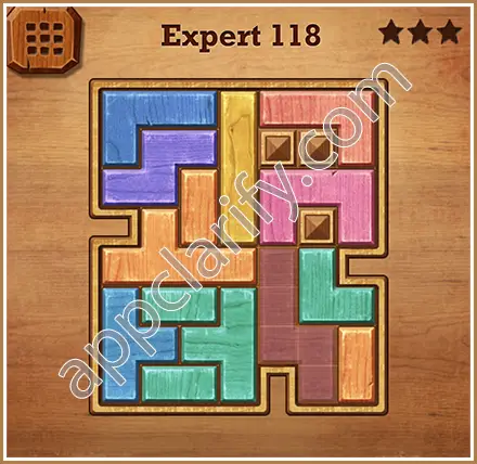 Wood Block Puzzle Expert Level 118 Solution
