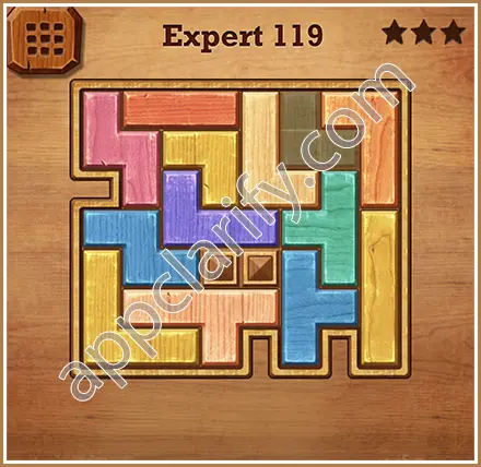 Wood Block Puzzle Expert Level 119 Solution