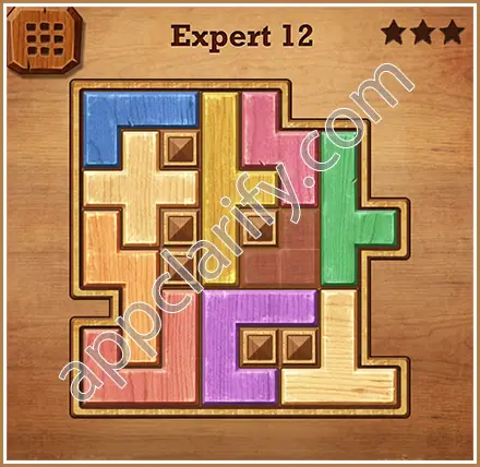 Wood Block Puzzle Expert Level 12 Solution