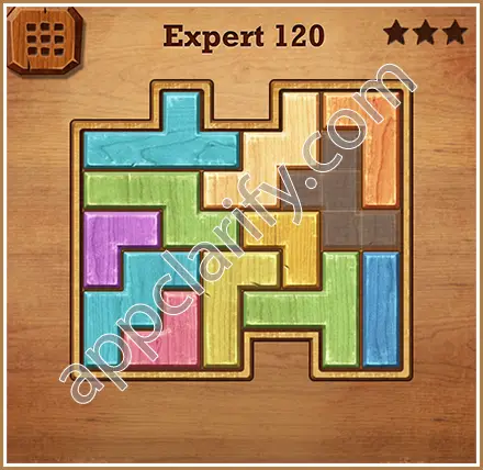 Wood Block Puzzle Expert Level 120 Solution