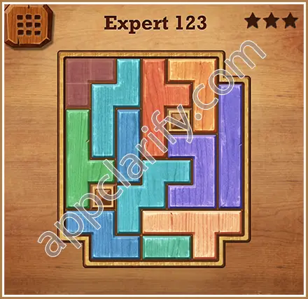 Wood Block Puzzle Expert Level 123 Solution