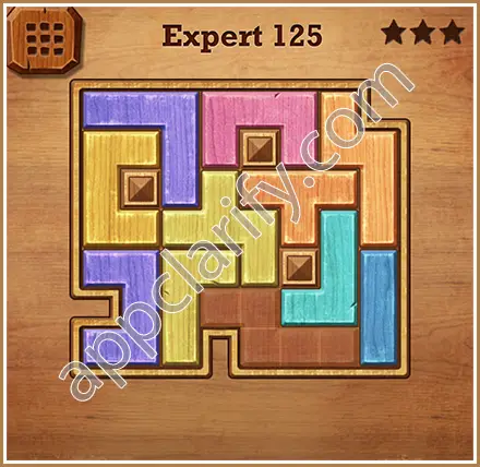 Wood Block Puzzle Expert Level 125 Solution