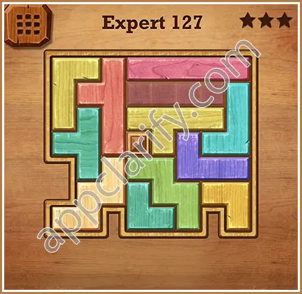 Wood Block Puzzle Expert Level 127 Solution