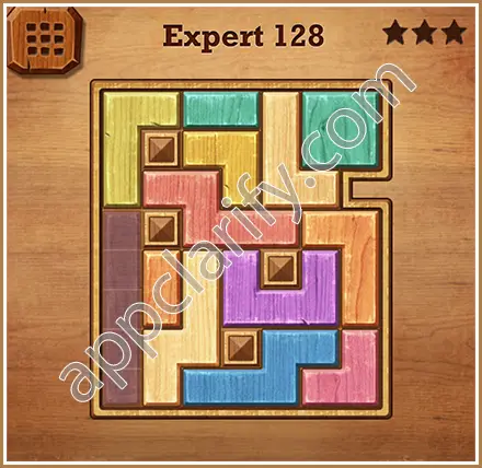 Wood Block Puzzle Expert Level 128 Solution