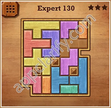 Wood Block Puzzle Expert Level 130 Solution