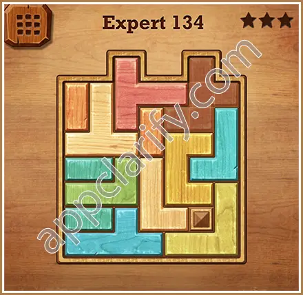 Wood Block Puzzle Expert Level 134 Solution