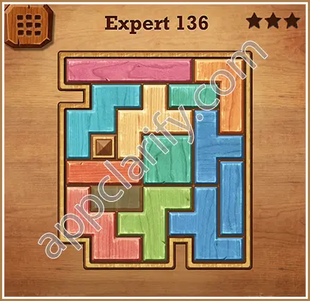 Wood Block Puzzle Expert Level 136 Solution