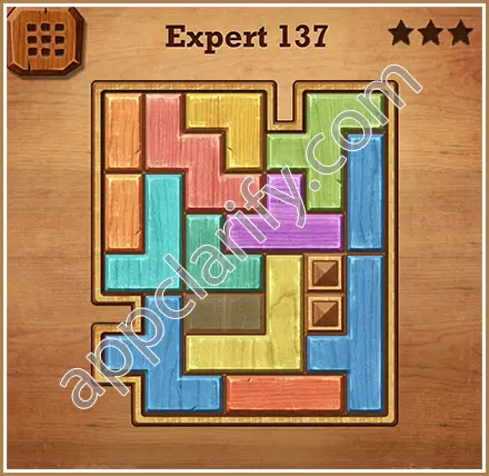 Wood Block Puzzle Expert Level 137 Solution