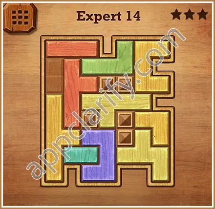Wood Block Puzzle Expert Level 14 Solution