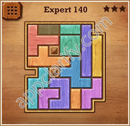 Wood Block Puzzle Expert Level 140 Solution