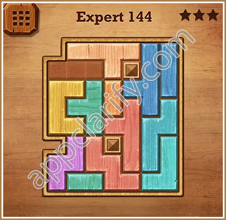Wood Block Puzzle Expert Level 144 Solution