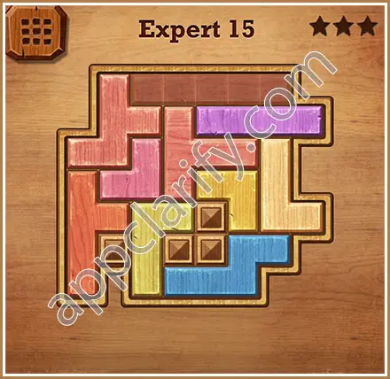 Wood Block Puzzle Expert Level 15 Solution