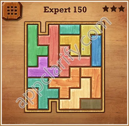 Wood Block Puzzle Expert Level 150 Solution