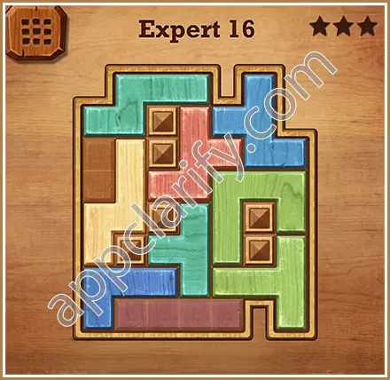 Wood Block Puzzle Expert Level 16 Solution