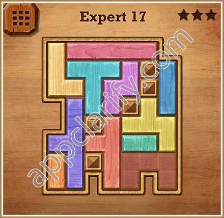 Wood Block Puzzle Expert Level 17 Solution
