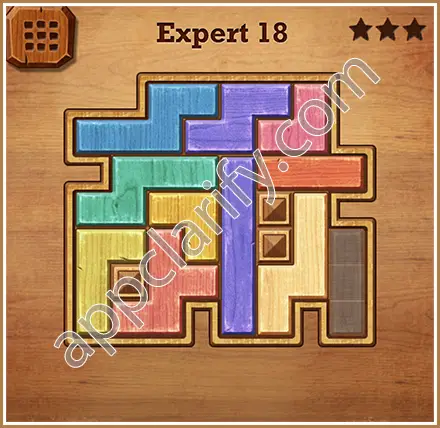 Wood Block Puzzle Expert Level 18 Solution