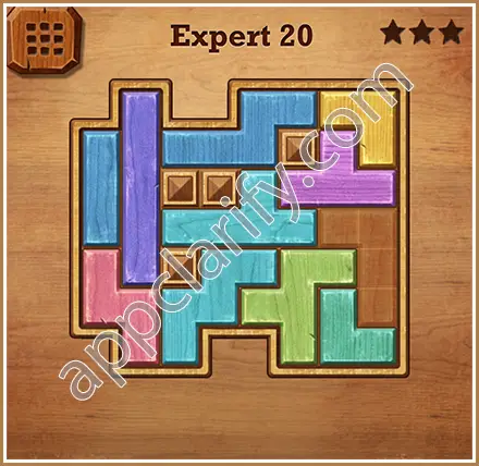 Wood Block Puzzle Expert Level 20 Solution