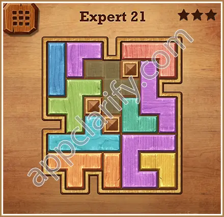Wood Block Puzzle Expert Level 21 Solution