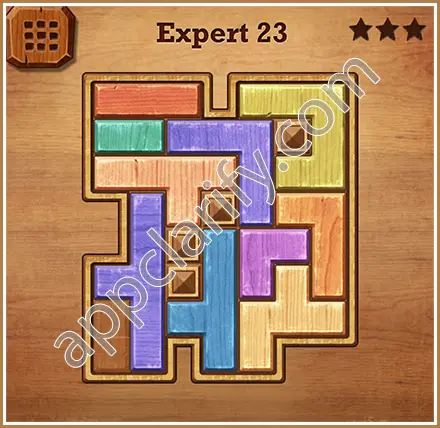 Wood Block Puzzle Expert Level 23 Solution