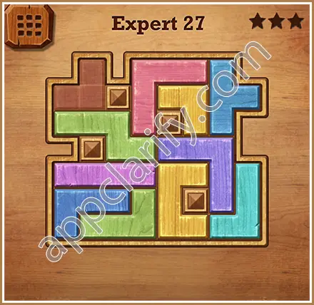 Wood Block Puzzle Expert Level 27 Solution