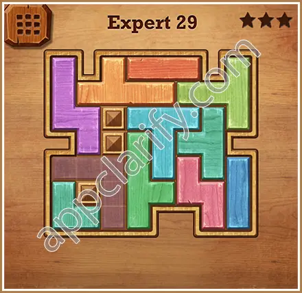 Wood Block Puzzle Expert Level 29 Solution