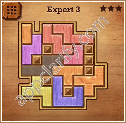 Wood Block Puzzle Expert Level 3 Solution