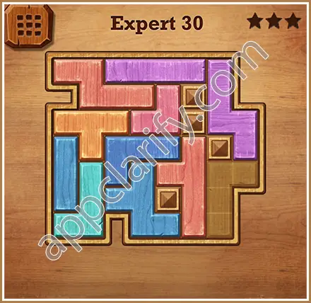 Wood Block Puzzle Expert Level 30 Solution