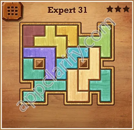 Wood Block Puzzle Expert Level 31 Solution