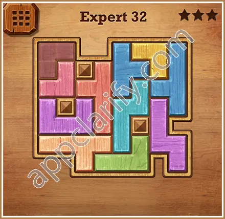 Wood Block Puzzle Expert Level 32 Solution