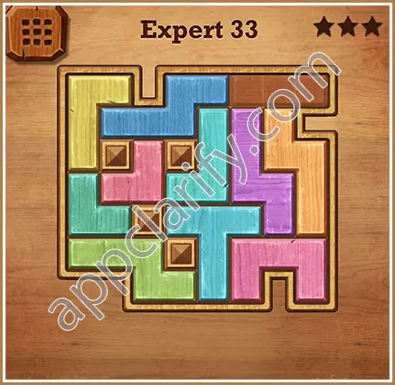 Wood Block Puzzle Expert Level 33 Solution
